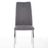 Halmar Scaun tapitat cu stofa, cu picioare metalice Kai-309 Gri deschis / Crom, l43xA57xH97 cm