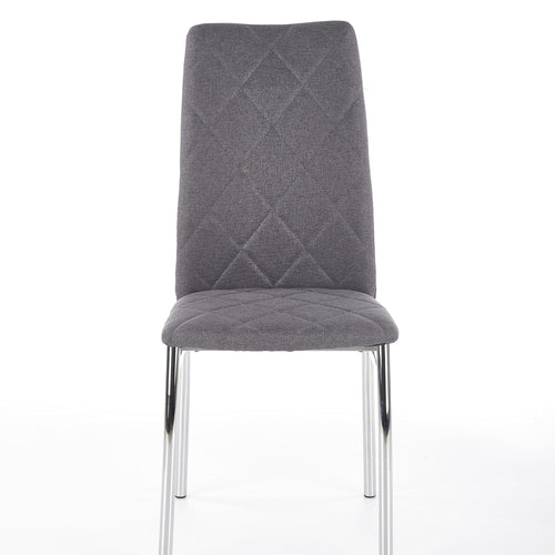 Halmar Scaun tapitat cu stofa, cu picioare metalice Kai-309 Gri deschis / Crom, l43xA57xH97 cm
