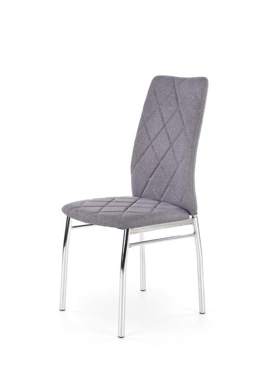 Halmar Scaun tapitat cu stofa, cu picioare metalice Kai-309 Gri deschis / Crom, l43xA57xH97 cm