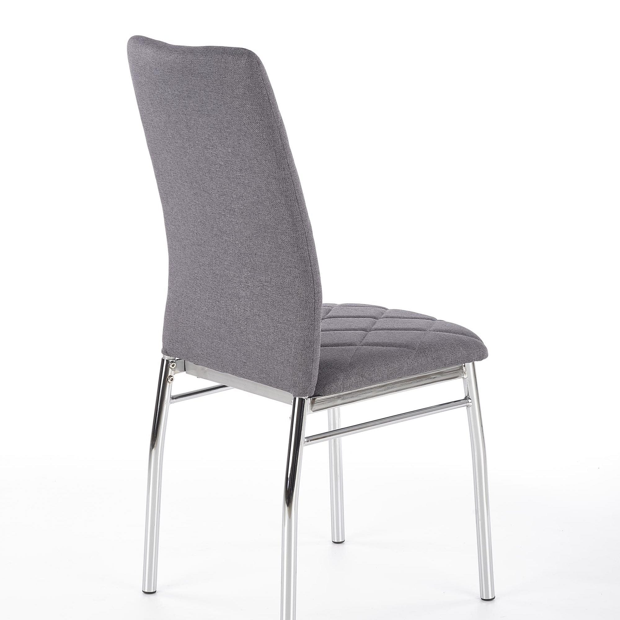 Halmar Scaun tapitat cu stofa, cu picioare metalice Kai-309 Gri deschis / Crom, l43xA57xH97 cm
