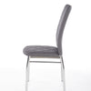 Halmar Scaun tapitat cu stofa, cu picioare metalice Kai-309 Gri deschis / Crom, l43xA57xH97 cm