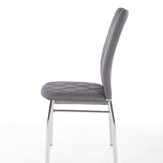 Halmar Scaun tapitat cu stofa, cu picioare metalice Kai-309 Gri deschis / Crom, l43xA57xH97 cm