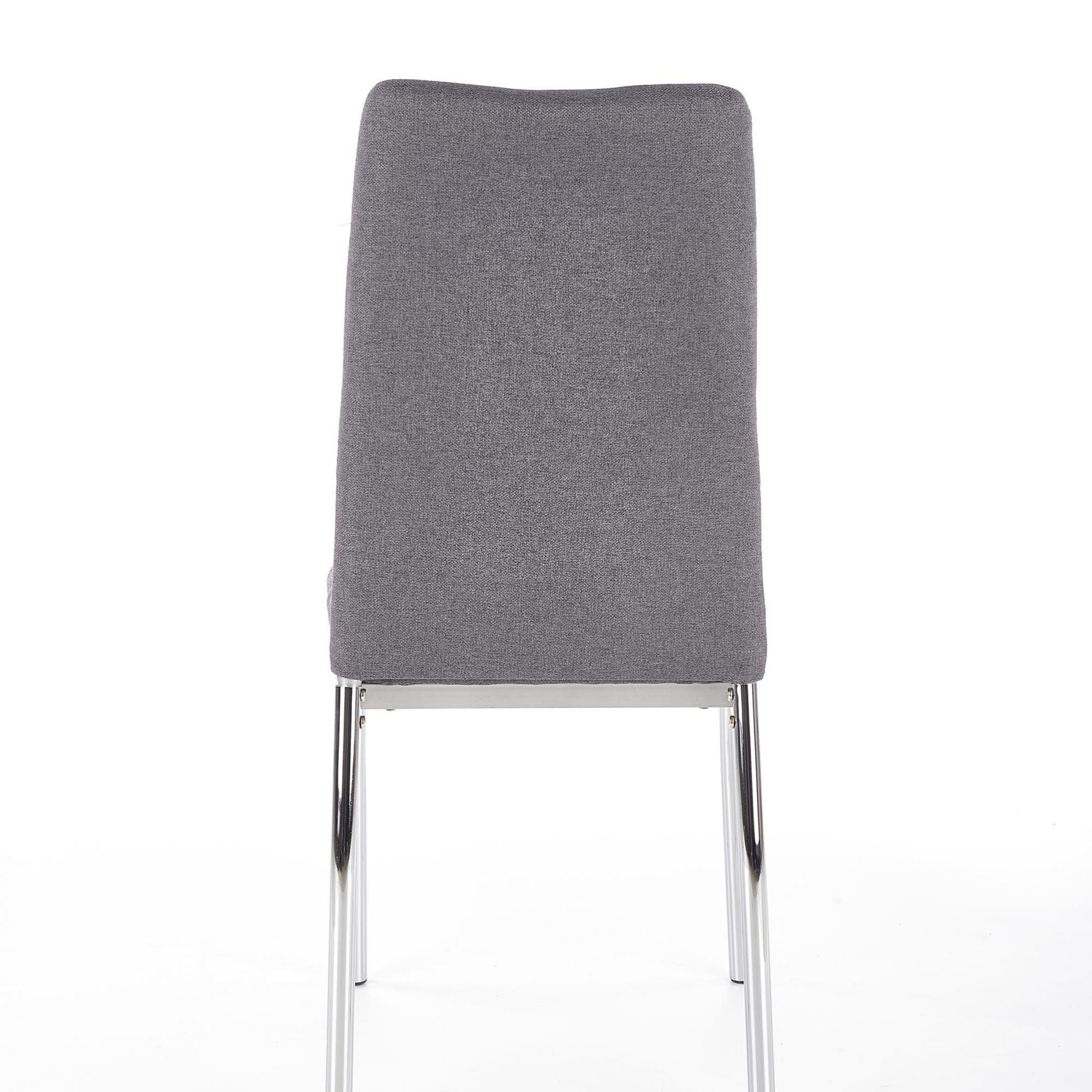 Halmar Scaun tapitat cu stofa, cu picioare metalice Kai-309 Gri deschis / Crom, l43xA57xH97 cm