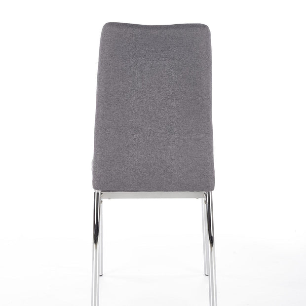 Halmar Scaun tapitat cu stofa, cu picioare metalice Kai-309 Gri deschis / Crom, l43xA57xH97 cm