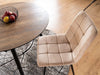 Signal Scaun tapitat cu stofa, cu picioare metalice Miley Velvet Bej / Negru, l45xA53xH86 cm