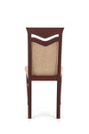 Scaun tapitat cu stofa si picioare din lemn Citrone Nuc Inchis / Bej, l44xA43xH96 cm (4)