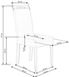 Halmar Scaun tapitat cu stofa si picioare din lemn, Clarinda II Velvet Bleumarin / Negru, l42xA58xH97 cm
