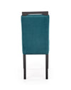 Halmar Scaun tapitat cu stofa si picioare din lemn, Clarinda II Velvet Petrol / Negru, l42xA58xH97 cm