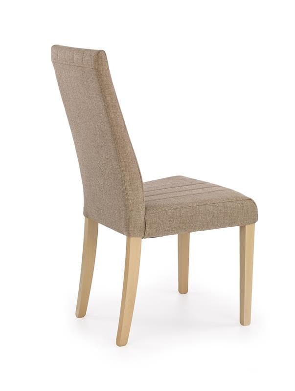 Halmar Scaun tapitat cu stofa si picioare din lemn de fag, Dillan Grej / Stejar Sonoma, l47xA59xH99 cm