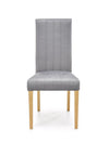 Halmar Scaun tapitat cu stofa si picioare din lemn de fag, Dillan III Velvet Gri / Stejar, l47xA59xH99 cm