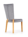 Scaun tapitat cu stofa si picioare din lemn de fag Rivas Gri / Stejar, l43xA58xH94 cm (2)