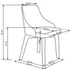 Halmar Scaun tapitat cu stofa si picioare din lemn de fag, Torrell Grafit / Stejar, l51xA55xH82 cm