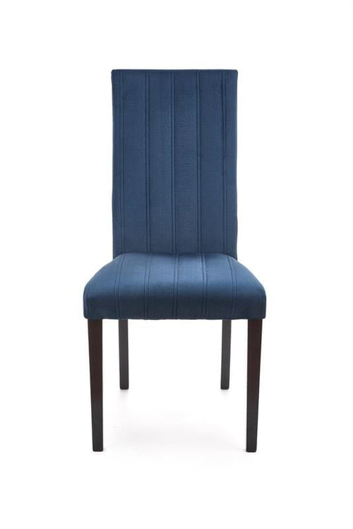 Halmar Scaun tapitat cu stofa si picioare din lemn, Dillan II Velvet Bleumarin / Negru, l47xA59xH99 cm