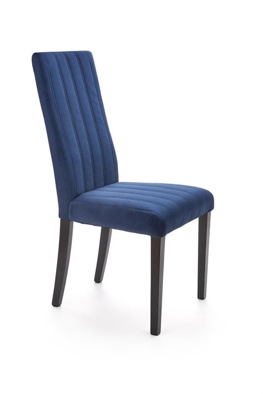 Halmar Scaun tapitat cu stofa si picioare din lemn, Dillan II Velvet Bleumarin / Negru, l47xA59xH99 cm