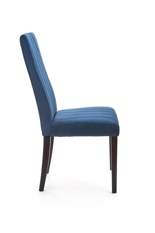 Halmar Scaun tapitat cu stofa si picioare din lemn, Dillan II Velvet Bleumarin / Negru, l47xA59xH99 cm