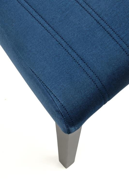 Halmar Scaun tapitat cu stofa si picioare din lemn, Dillan II Velvet Bleumarin / Negru, l47xA59xH99 cm