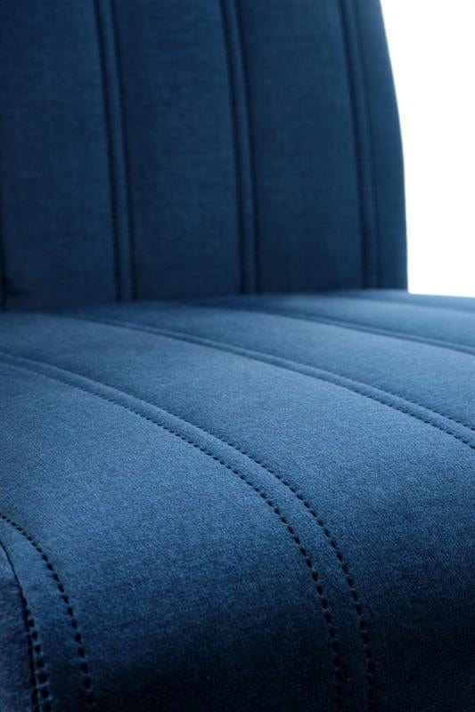 Halmar Scaun tapitat cu stofa si picioare din lemn, Dillan II Velvet Bleumarin / Negru, l47xA59xH99 cm