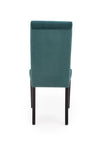 Halmar Scaun tapitat cu stofa si picioare din lemn, Dillan II Velvet Petrol / Negru, l47xA59xH99 cm
