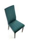 Halmar Scaun tapitat cu stofa si picioare din lemn, Dillan II Velvet Petrol / Negru, l47xA59xH99 cm
