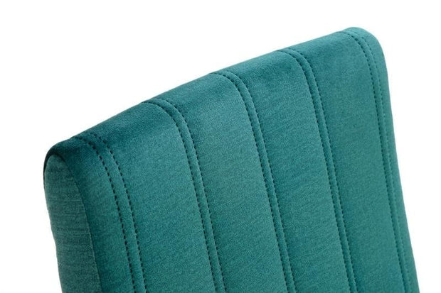 Halmar Scaun tapitat cu stofa si picioare din lemn, Dillan II Velvet Petrol / Negru, l47xA59xH99 cm