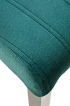 Halmar Scaun tapitat cu stofa si picioare din lemn, Dillan II Velvet Petrol / Negru, l47xA59xH99 cm