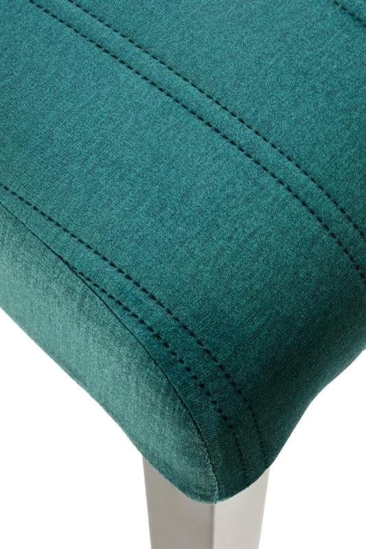 Halmar Scaun tapitat cu stofa si picioare din lemn, Dillan II Velvet Petrol / Negru, l47xA59xH99 cm