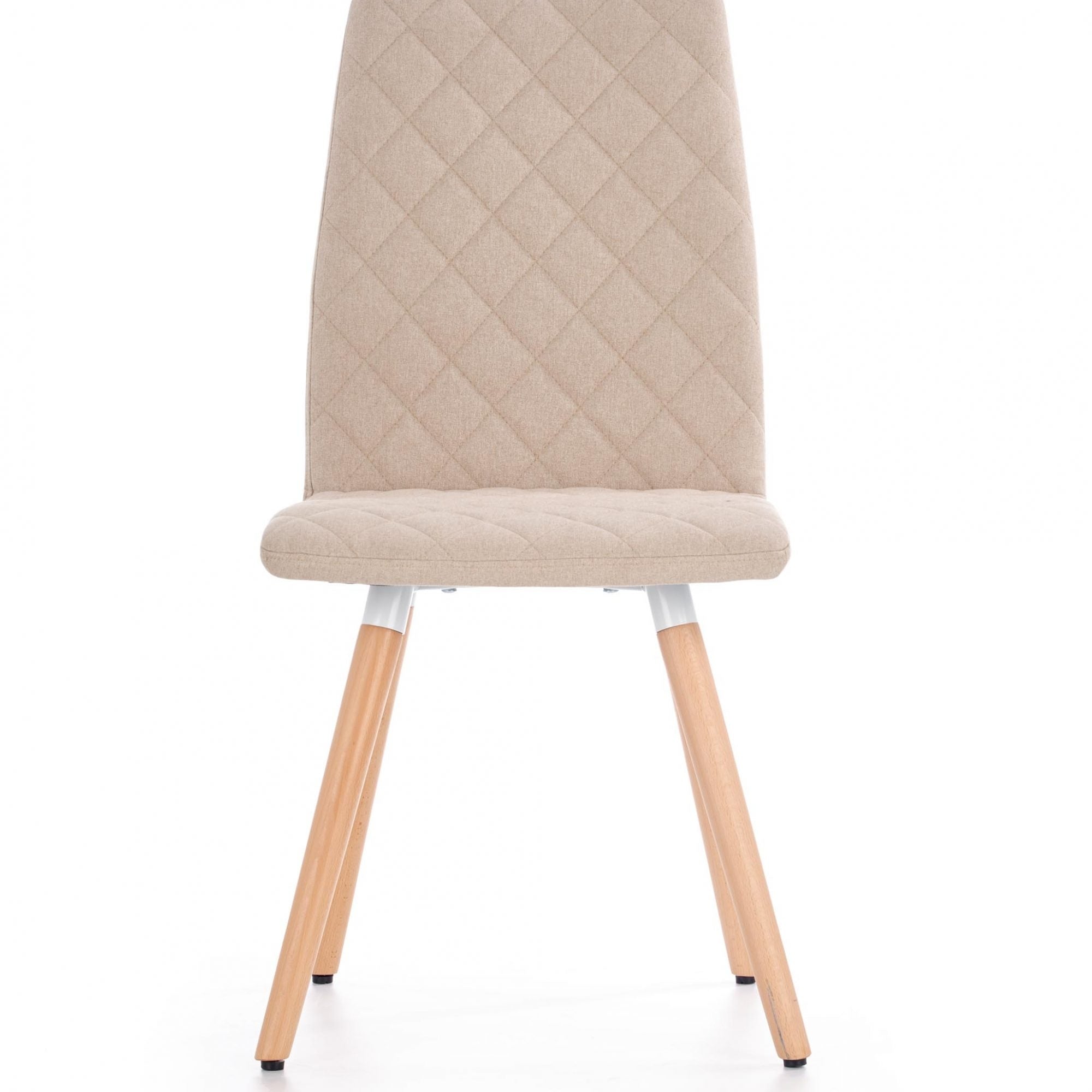 Halmar Scaun tapitat cu stofa si picioare din lemn, Kai-282 Bej / Natural, l44xA56xH93 cm