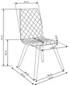 Halmar Scaun tapitat cu stofa si picioare din lemn, Kai-282 Bej / Natural, l44xA56xH93 cm