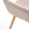 Halmar Scaun tapitat cu stofa si picioare din lemn, Kai-283 Bej / Natural, l56xA56xH80 cm