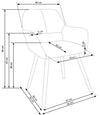 Halmar Scaun tapitat cu stofa si picioare din lemn, Kai-283 Bej / Natural, l56xA56xH80 cm