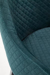 Halmar Scaun tapitat cu stofa si picioare din lemn, Torrell III Velvet Petrol / Negru, l57xA56xH86 cm