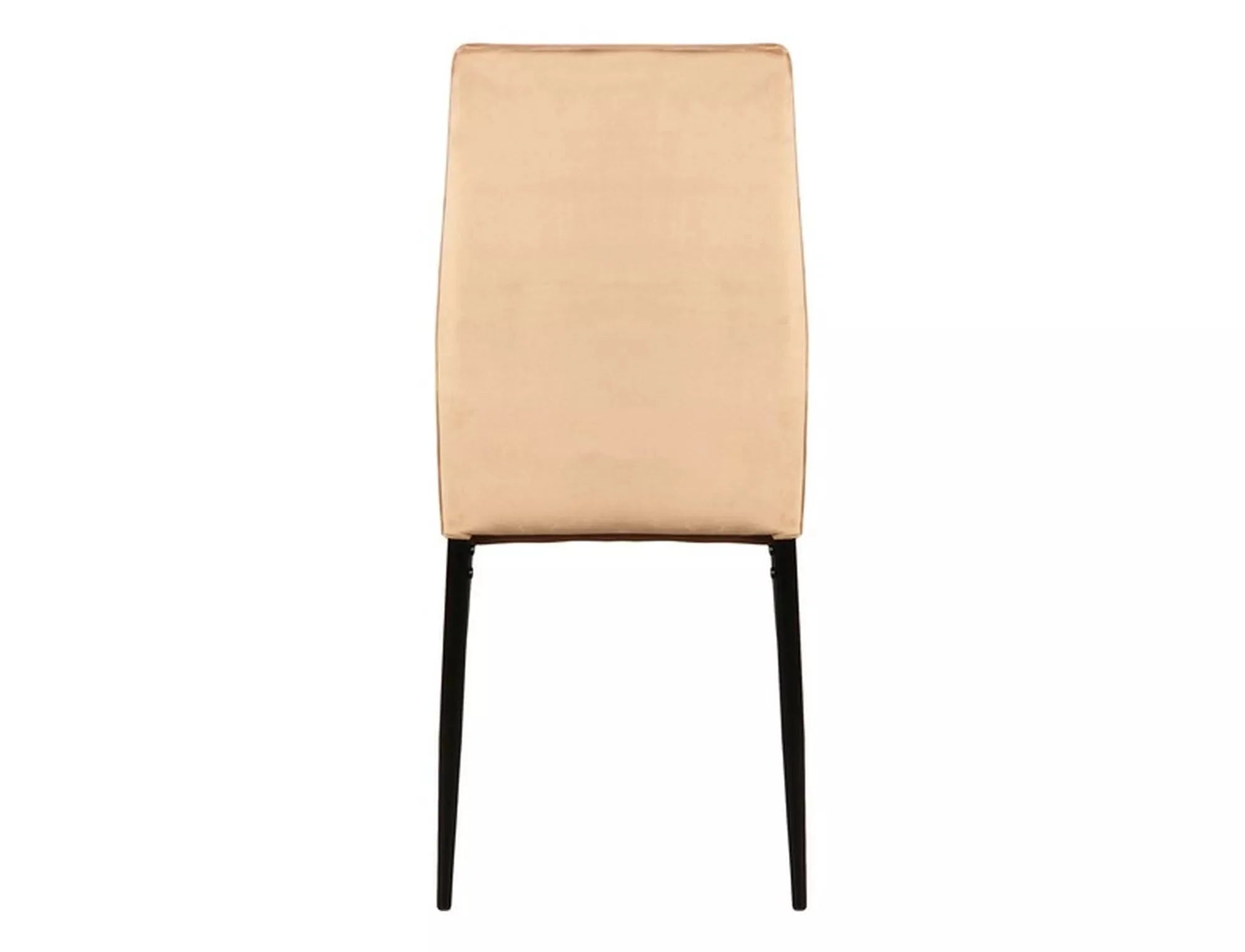 Scaun tapitat cu stofa si picioare metalice, Atom Velvet Bej / Negru, l44xA39xH93 cm (2)