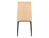 Scaun tapitat cu stofa si picioare metalice, Atom Velvet Bej / Negru, l44xA39xH93 cm (2)