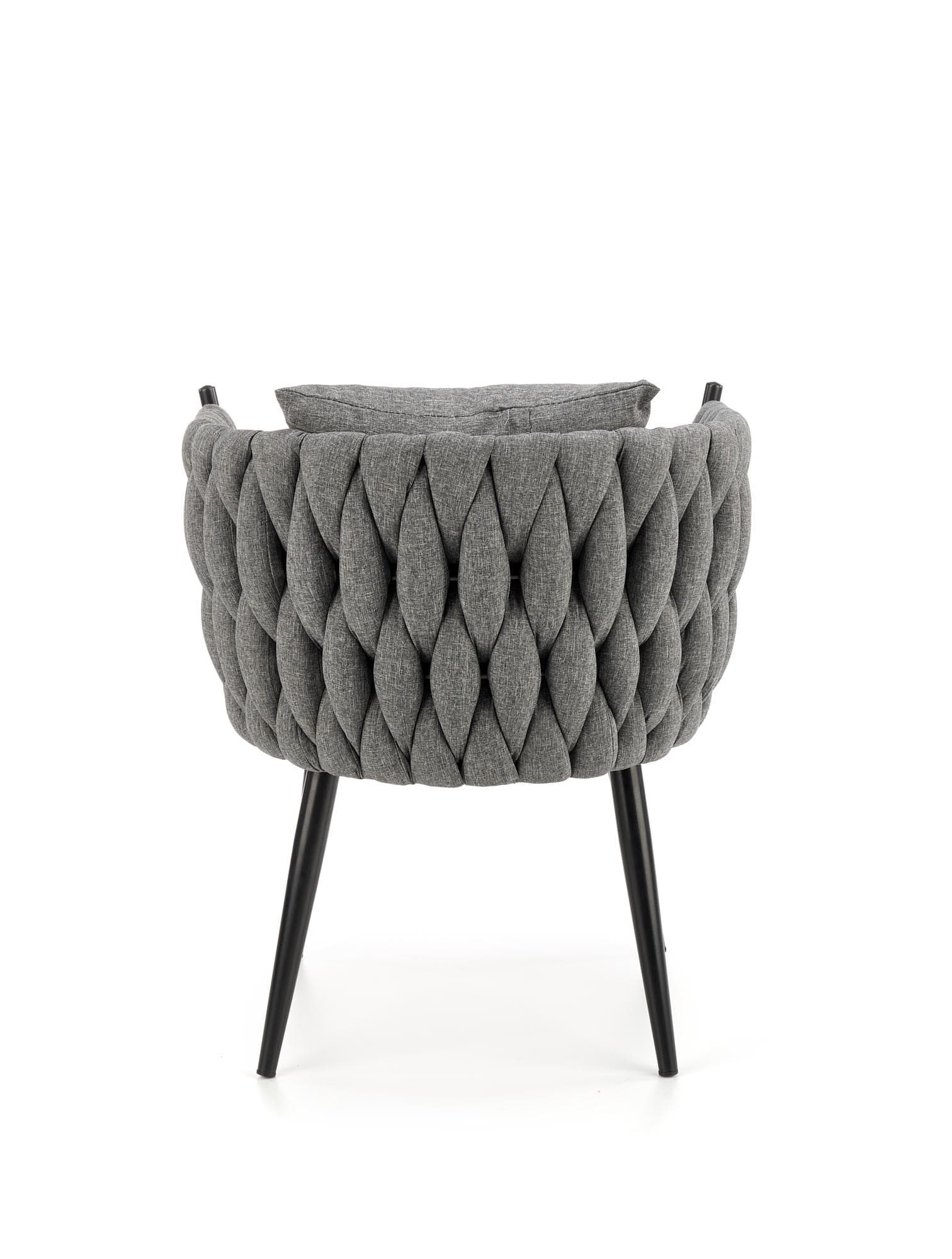 Halmar Scaun tapitat cu stofa si picioare metalice Avalon Gri / Negru, l67xA55xH77 cm