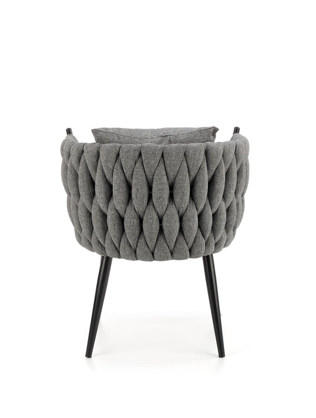 Halmar Scaun tapitat cu stofa si picioare metalice Avalon Gri / Negru, l67xA55xH77 cm