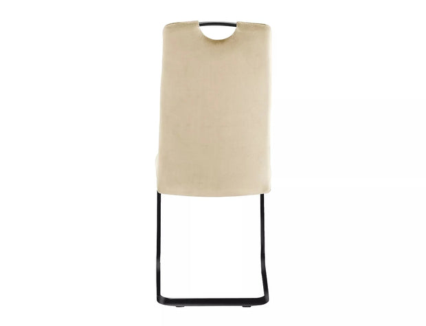 Scaun tapitat cu stofa si picioare metalice, Axo Velvet Bej / Negru, l43xA47xH101 cm (2)