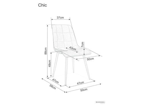 Scaun tapitat cu stofa si picioare metalice, Chase Velvet Bej / Auriu, l50xA58xH88 cm (1)