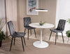 Scaun tapitat cu stofa si picioare metalice, Jerry Velvet Gri / Negru, l45xA39xH91 cm (1)