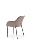 Scaun tapitat cu stofa si picioare metalice, K305 Gri / Negru, l58xA57xH80 cm (2)
