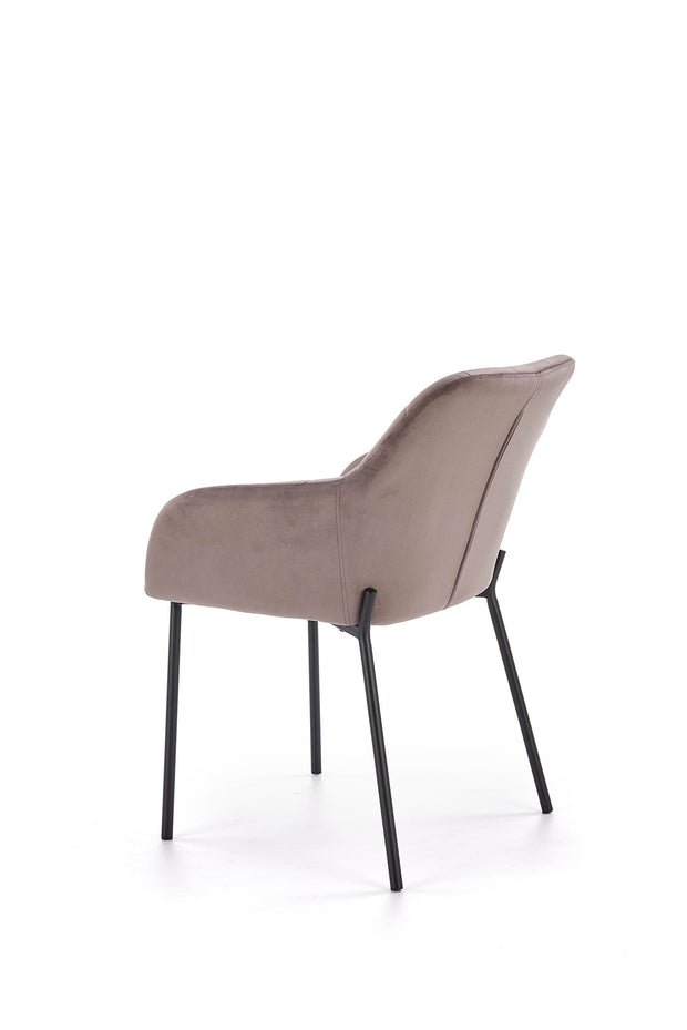 Scaun tapitat cu stofa si picioare metalice, K305 Gri / Negru, l58xA57xH80 cm (2)