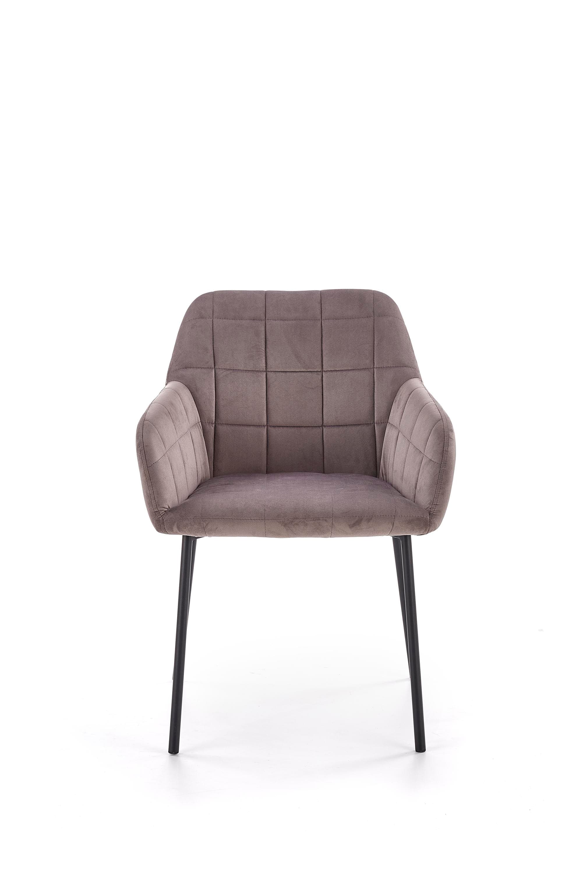 Scaun tapitat cu stofa si picioare metalice, K305 Gri / Negru, l58xA57xH80 cm (6)