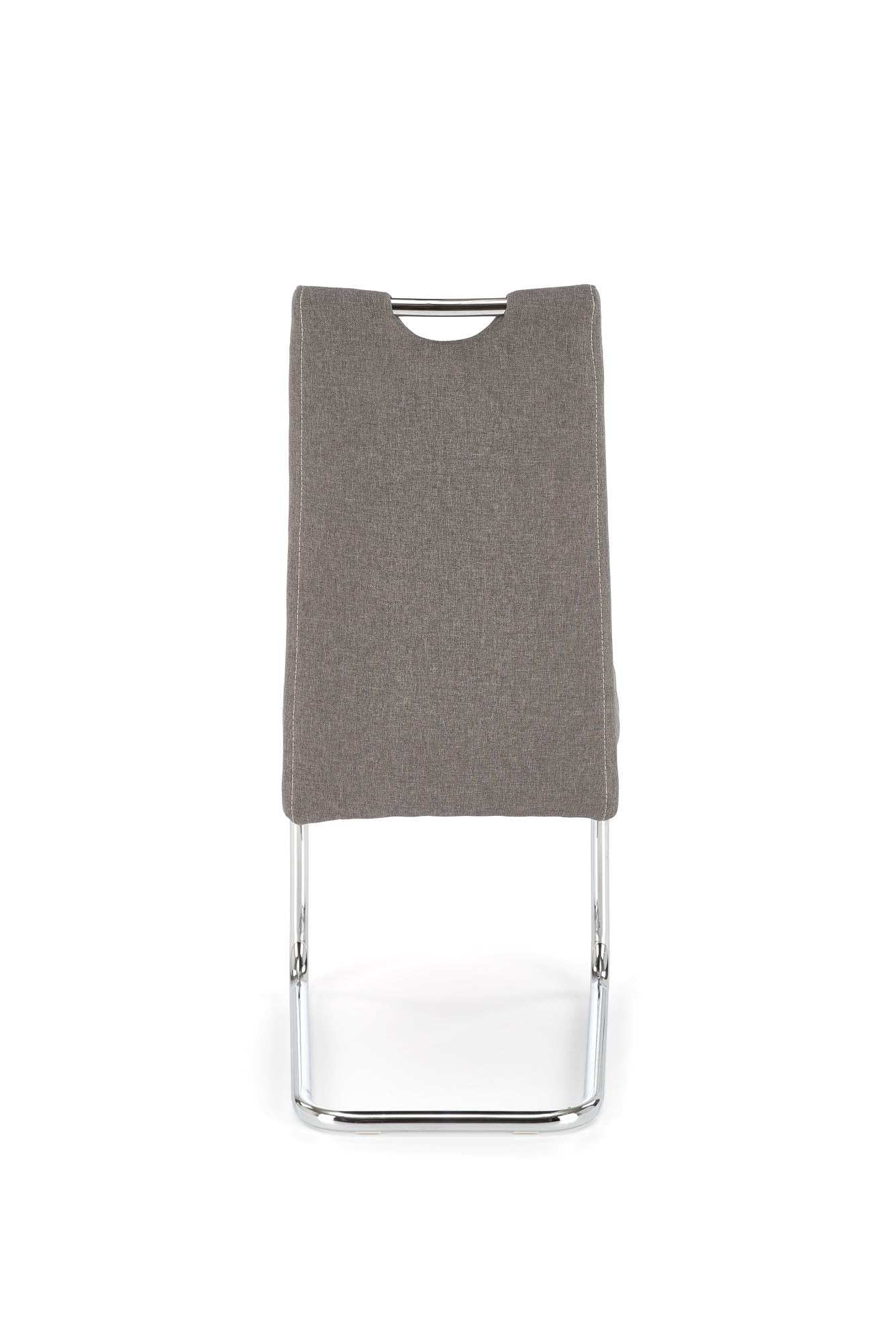 Scaun tapitat cu stofa si picioare metalice, K349 Gri / Crom, l42xA60xH97 cm (1)