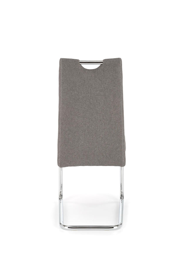 Scaun tapitat cu stofa si picioare metalice, K349 Gri / Crom, l42xA60xH97 cm (1)