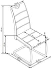 Scaun tapitat cu stofa si picioare metalice, K349 Gri / Crom, l42xA60xH97 cm (2)