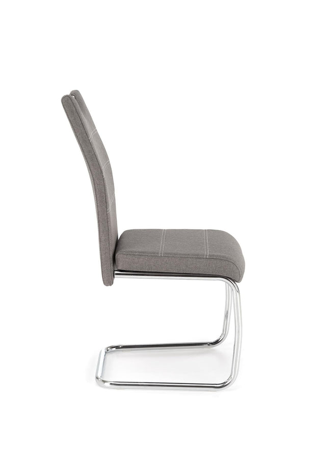 Scaun tapitat cu stofa si picioare metalice, K349 Gri / Crom, l42xA60xH97 cm (3)