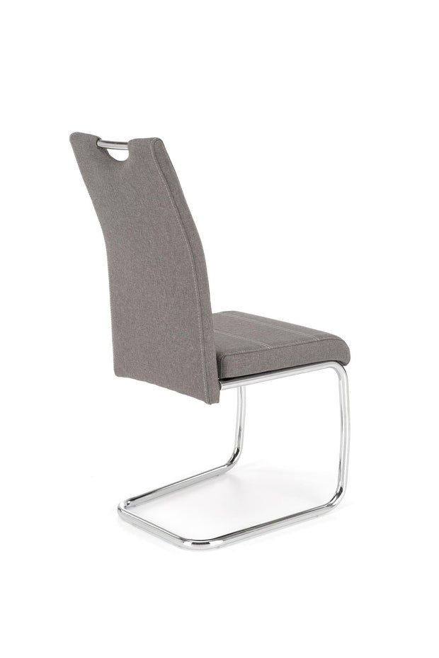Scaun tapitat cu stofa si picioare metalice, K349 Gri / Crom, l42xA60xH97 cm (4)