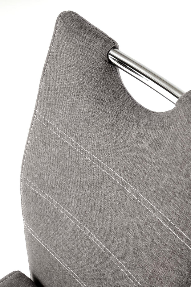 Scaun tapitat cu stofa si picioare metalice, K349 Gri / Crom, l42xA60xH97 cm (5)