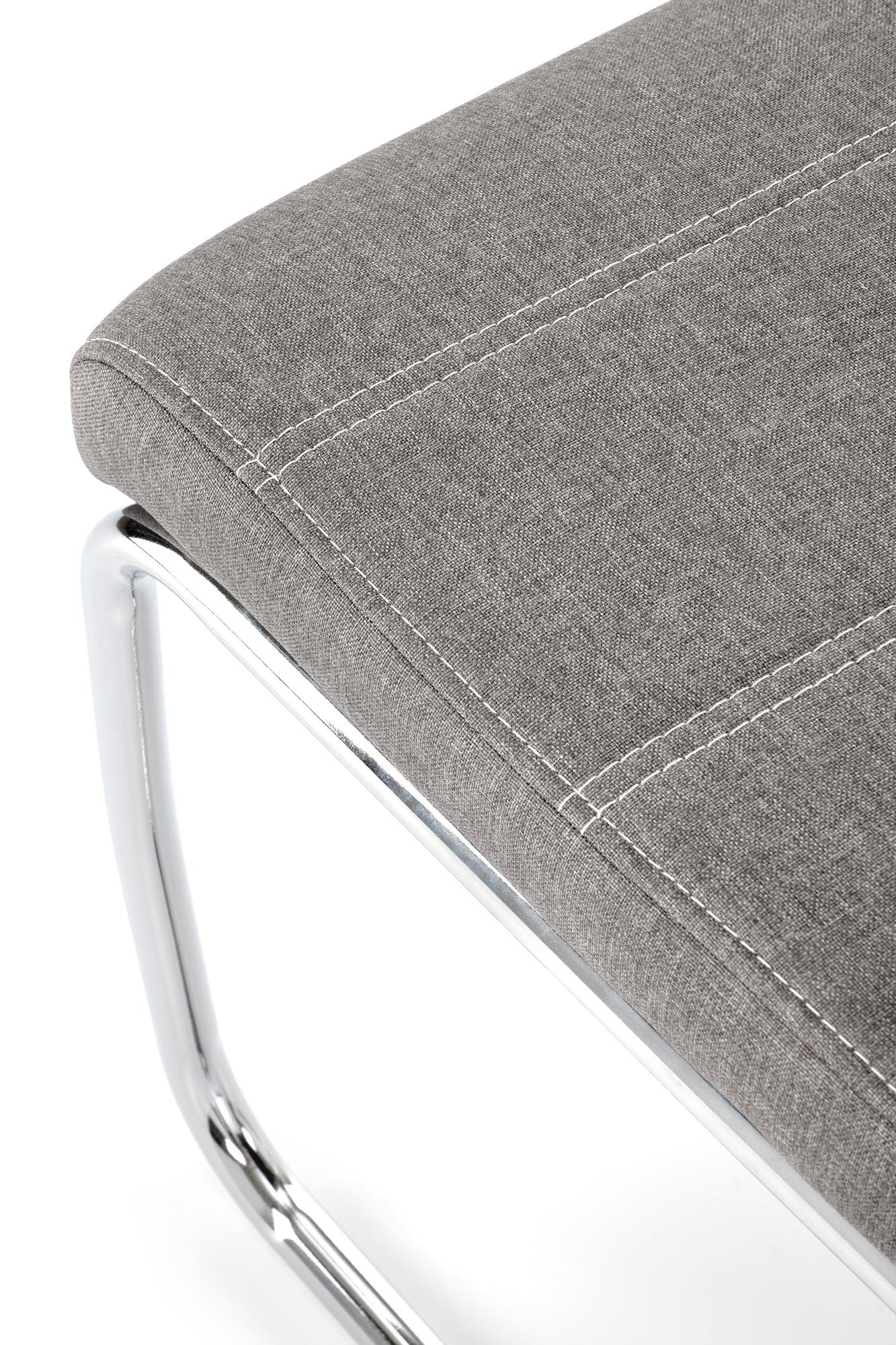 Scaun tapitat cu stofa si picioare metalice, K349 Gri / Crom, l42xA60xH97 cm (6)