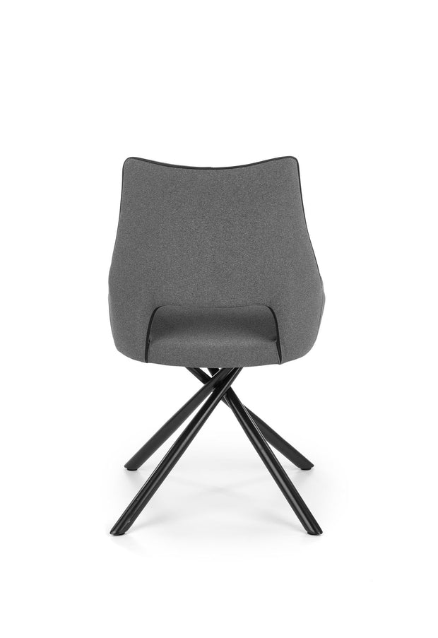 Scaun tapitat cu stofa si picioare metalice, K409 Gri / Negru, l49xA52xH84 cm (2)