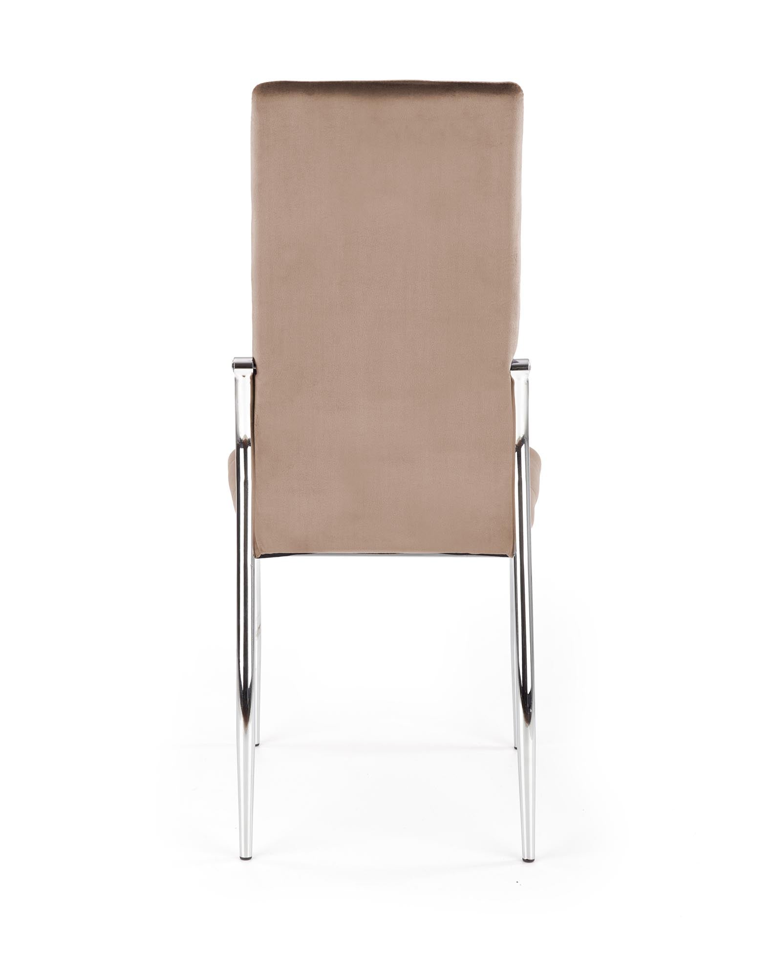 Scaun tapitat cu stofa si picioare metalice, K416 Velvet Bej / Crom, l43xA54xH101 cm (6)